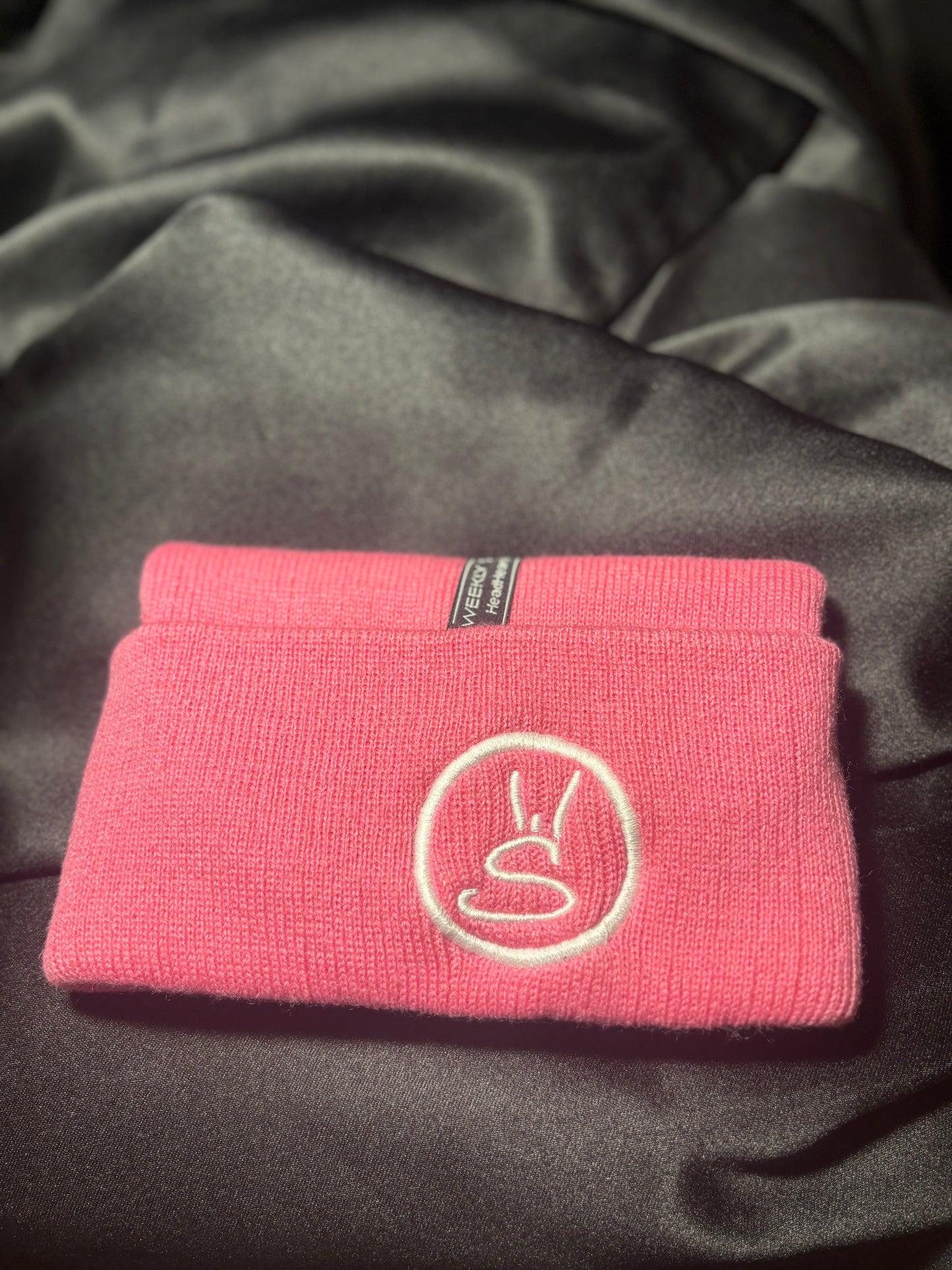 WEEKLY SCHEDULE Logo Beanie - Pink w/White Logo