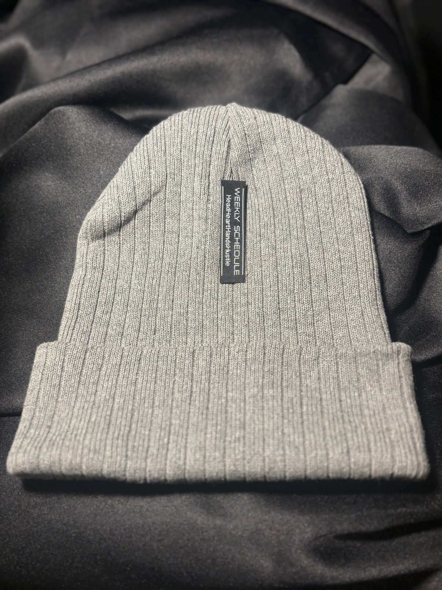 WEEKLY SCHEDULE Logo Beanie - Gray w/Black Script